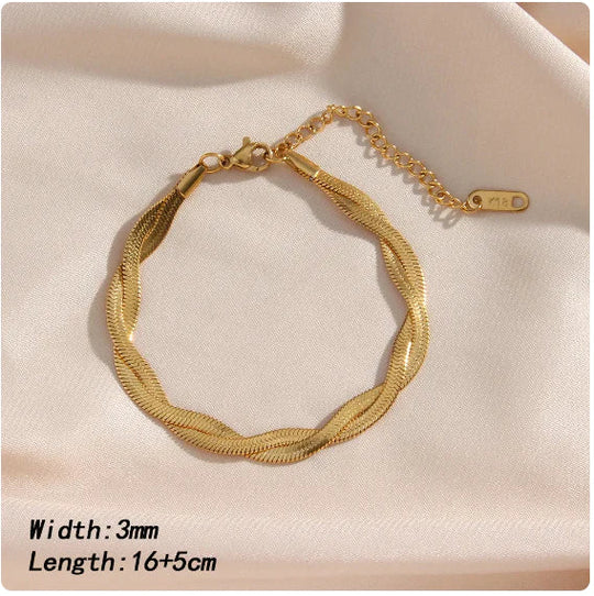 Twist-Halskette und Armband