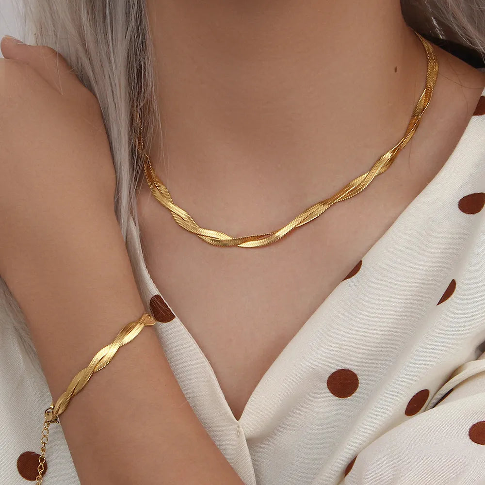 Twist-Halskette und Armband