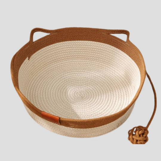 Kattenmand Gevlochten Katoen – Zacht &amp; Decoratief Kattenbed