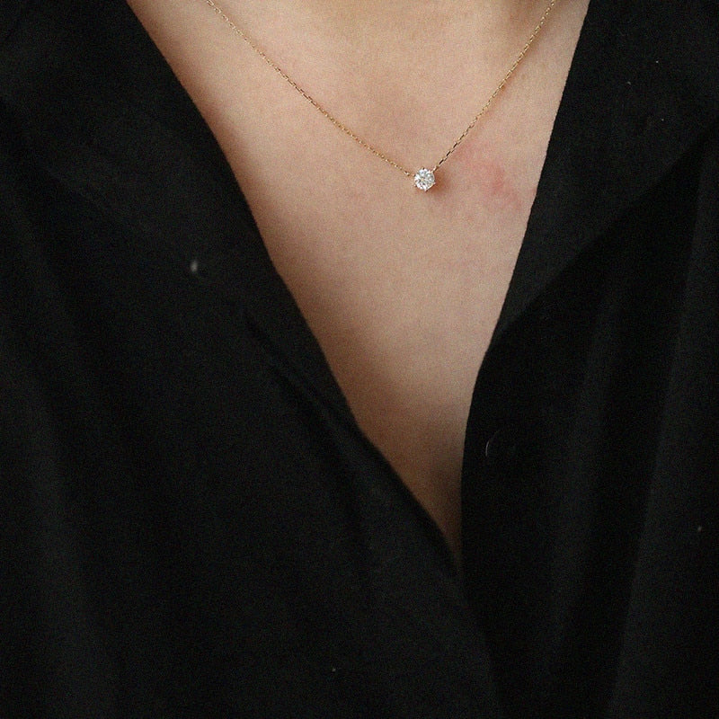 Shining Zircon | Unique Shimmering Cubic Zirconia Necklace