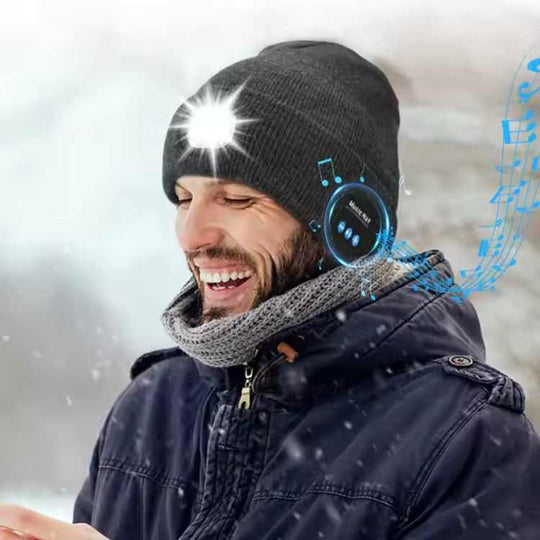 LED Bluetooth Muts – Beanie met Ingebouwde Koptelefoon &amp; Licht