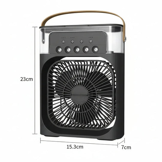 Mini Ventilator &amp; Luchtbevochtiger 2-in-1 – Draagbaar voor Bureau