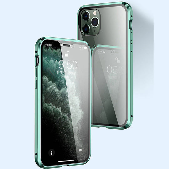 Magnetic 360° Glass-Protected iPhone Case