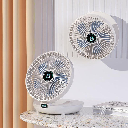 Mini-Ventilator wiederaufladbar – Tisch- und Wandgerät, kabellos, leise