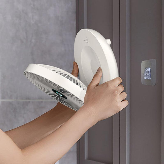 Mini-Ventilator wiederaufladbar – Tisch- und Wandgerät, kabellos, leise