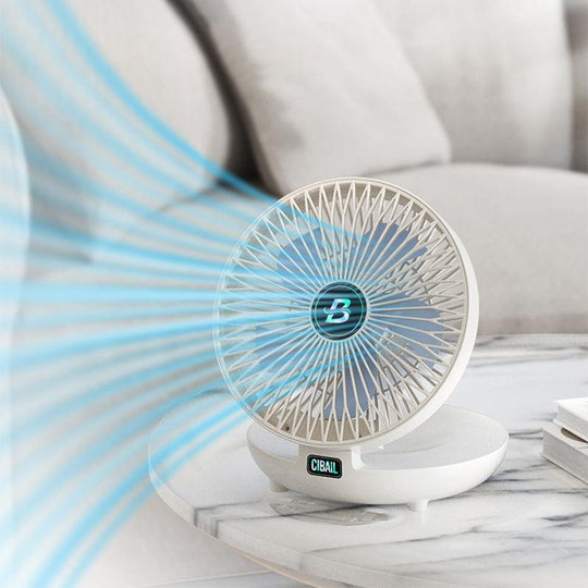 Mini-Ventilator wiederaufladbar – Tisch- und Wandgerät, kabellos, leise