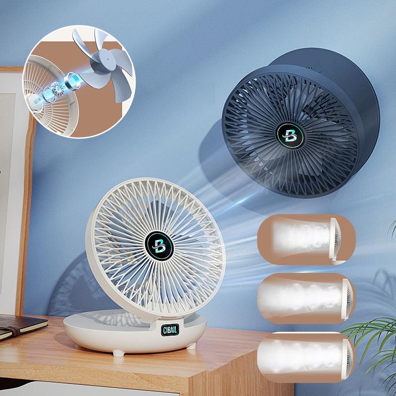 Mini-Ventilator wiederaufladbar – Tisch- und Wandgerät, kabellos, leise