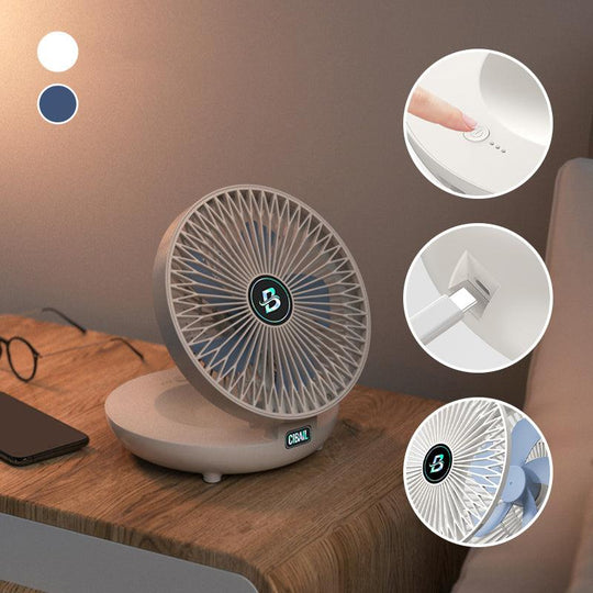 Mini-Ventilator wiederaufladbar – Tisch- und Wandgerät, kabellos, leise