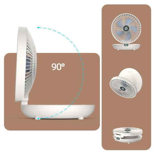 Mini-Ventilator wiederaufladbar – Tisch- und Wandgerät, kabellos, leise